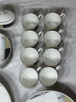 Vintage Daniel Hechter Geometry CQ007 Bone China Dinnerware Set Japan