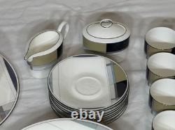 Vintage Daniel Hechter Geometry CQ007 Bone China Dinnerware Set Japan