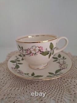 Vintage Dinnerware Set Eggshell Nautilus Apple Blossoms