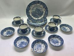 Vintage English Village Salem China Old Staffordshire 20 Piece 5 Place Settings