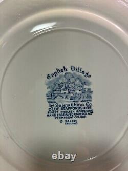 Vintage English Village Salem China Old Staffordshire 20 Piece 5 Place Settings