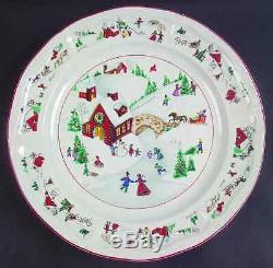 Vintage Farberware White Christmas Dinnerware China 391 50 Pc Service for 8