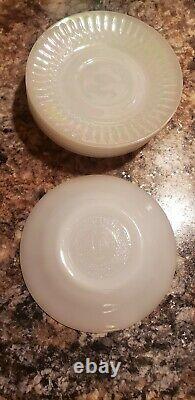 Vintage Federal Glass Moonglow Opalescent Iridescent China Dinnerware Set