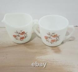 Vintage Fire King Fleurette 23 piece dinnerware set