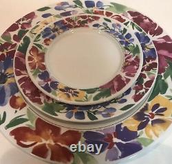 Vintage Gibson SENTIMENT 4 Piece Place Setting White Floral Dinnerware For 4