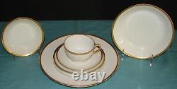 Vintage L. Bernardaud & Co. Limoges China Set White With Gold Band 74 Pcs France