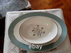 Vintage Lenox Kingsley X-445 Porcelain 2pc. Dinnerware Set16 Platter & 9 Bowl