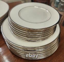 Vintage Lenox Montclair 45 Pc Dinnerware Set Platinum Rim