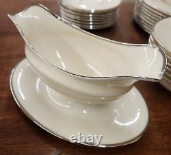 Vintage Lenox Montclair 45 Pc Dinnerware Set Platinum Rim