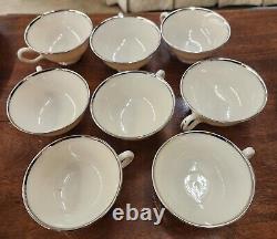 Vintage Lenox Montclair 45 Pc Dinnerware Set Platinum Rim