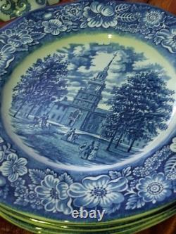 Vintage Liberty Blue Colonial Scenes Lot Of 30