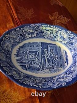 Vintage Liberty Blue Colonial Scenes Lot Of 30