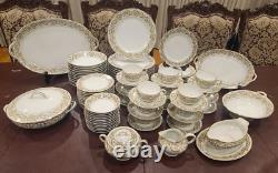 Vintage Limoges GOA France Porcelain Dinnerware Set for 12 Gimbel Brothers 98 pc