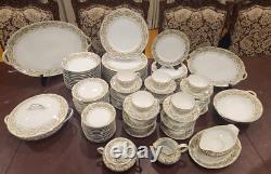 Vintage Limoges GOA France Porcelain Dinnerware Set for 12 Gimbel Brothers 98 pc