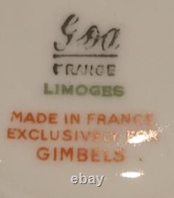 Vintage Limoges GOA France Porcelain Dinnerware Set for 12 Gimbel Brothers 98 pc