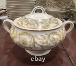 Vintage Limoges GOA France Porcelain Dinnerware Set for 12 Gimbel Brothers 98 pc