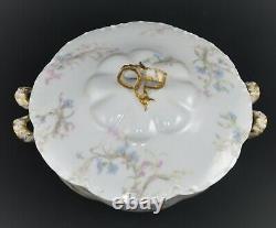 Vintage Limoges Haviland France Dinnerware Set Tiny Flowers Pink Blue