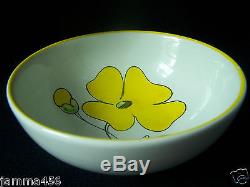 Vintage Mancioli China Dinnerware Hand Painted Floral Yellow