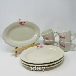 Vintage Mel's Drive-In Restaurant Dinnerware Set Platter Plates Mugs 8 Pc Diner