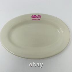 Vintage Mel's Drive-In Restaurant Dinnerware Set Platter Plates Mugs 8 Pc Diner