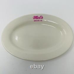 Vintage Mel's Drive-In Restaurant Dinnerware Set Platter Plates Mugs 8 Pc Diner