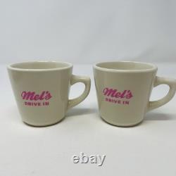 Vintage Mel's Drive-In Restaurant Dinnerware Set Platter Plates Mugs 8 Pc Diner