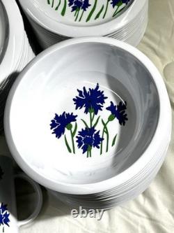 Vintage Melamine Cole & Mason Blue Cornflower England Dinnerware 90 Pieces Vintage Melamine Cole & Mason Blue Cornflower England Dinnerware 90 Pieces