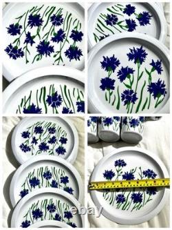 Vintage Melamine Cole & Mason Blue Cornflower England Dinnerware 90 Pieces