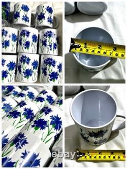Vintage Melamine Cole & Mason Blue Cornflower England Dinnerware 90 Pieces