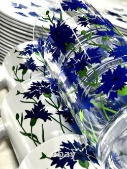 Vintage Melamine Cole & Mason Blue Cornflower England Dinnerware 90 Pieces Vintage Melamine Cole & Mason Blue Cornflower England Dinnerware 90 Pieces