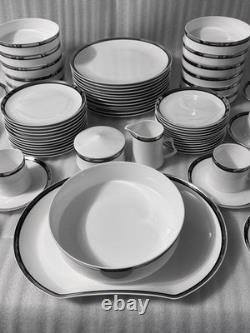 Vintage Mikasa Solitude Pattern Bone China Dinnerware Service 76 Pieces