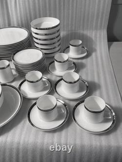 Vintage Mikasa Solitude Pattern Bone China Dinnerware Service 76 Pieces