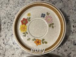 Vintage Mikasa Stoneware Set 31 Pieces Rare Discontinued Floribunda F 5813