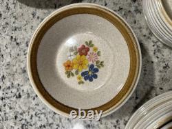 Vintage Mikasa Stoneware Set 31 Pieces Rare Discontinued Floribunda F 5813