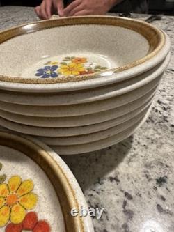 Vintage Mikasa Stoneware Set 31 Pieces Rare Discontinued Floribunda F 5813