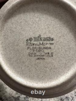 Vintage Mikasa Stoneware Set 31 Pieces Rare Discontinued Floribunda F 5813