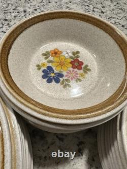 Vintage Mikasa Stoneware Set 31 Pieces Rare Discontinued Floribunda F 5813