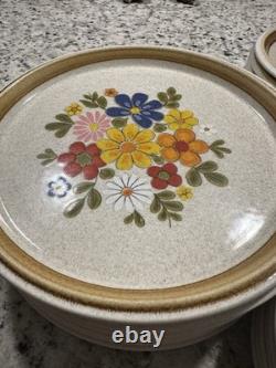 Vintage Mikasa Stoneware Set 31 Pieces Rare Discontinued Floribunda F 5813