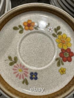 Vintage Mikasa Stoneware Set 31 Pieces Rare Discontinued Floribunda F 5813