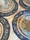 Vintage Mismatched China Transferware 16 piece Dinnerware Set Blue and White # 9