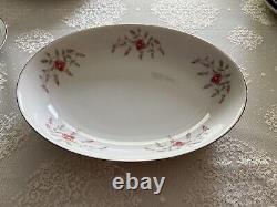 Vintage Mitake Rosebuds & Leaves Dinnerware 89 Piece Dinner Set