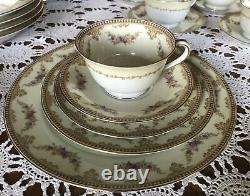 Vintage-Noritake China DINNERWARE MONNETTE 3809- Occupied Japan- 48 Pieces