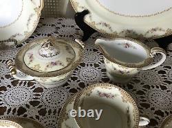 Vintage-Noritake China DINNERWARE MONNETTE 3809- Occupied Japan- 48 Pieces