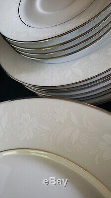 Vintage Noritake China Ranier (White on White Floral) 6909 Pattern Dinnerware