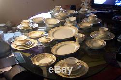 Vintage Noritake Fine China Dinnerware Set 1940s Pattern N251 87 Pieces Ex Nice