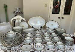 Vintage Noritake-Goldston 5595 -Beautiful Dinnerware- 12 Place Setting- 82 Pc