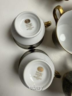 Vintage Sango Aristocrat 3690 Japan 22 Pc Dinnerware Set Cobalt Blue Gold