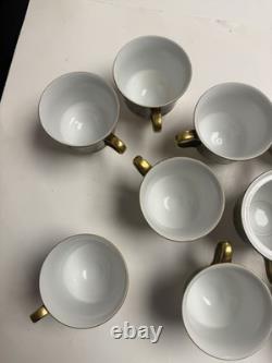 Vintage Sango Aristocrat 3690 Japan 22 Pc Dinnerware Set Cobalt Blue Gold
