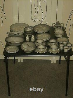 Vintage Sascha Brastoff Smoke Tree Pottery Dinnerware 4 Place Setting 50 Pcs