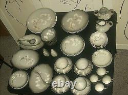 Vintage Sascha Brastoff Smoke Tree Pottery Dinnerware 4 Place Setting 50 Pcs